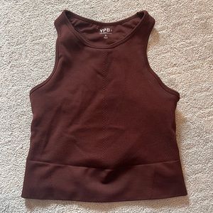 YPB brown/maroon sports bra/tank - size M
